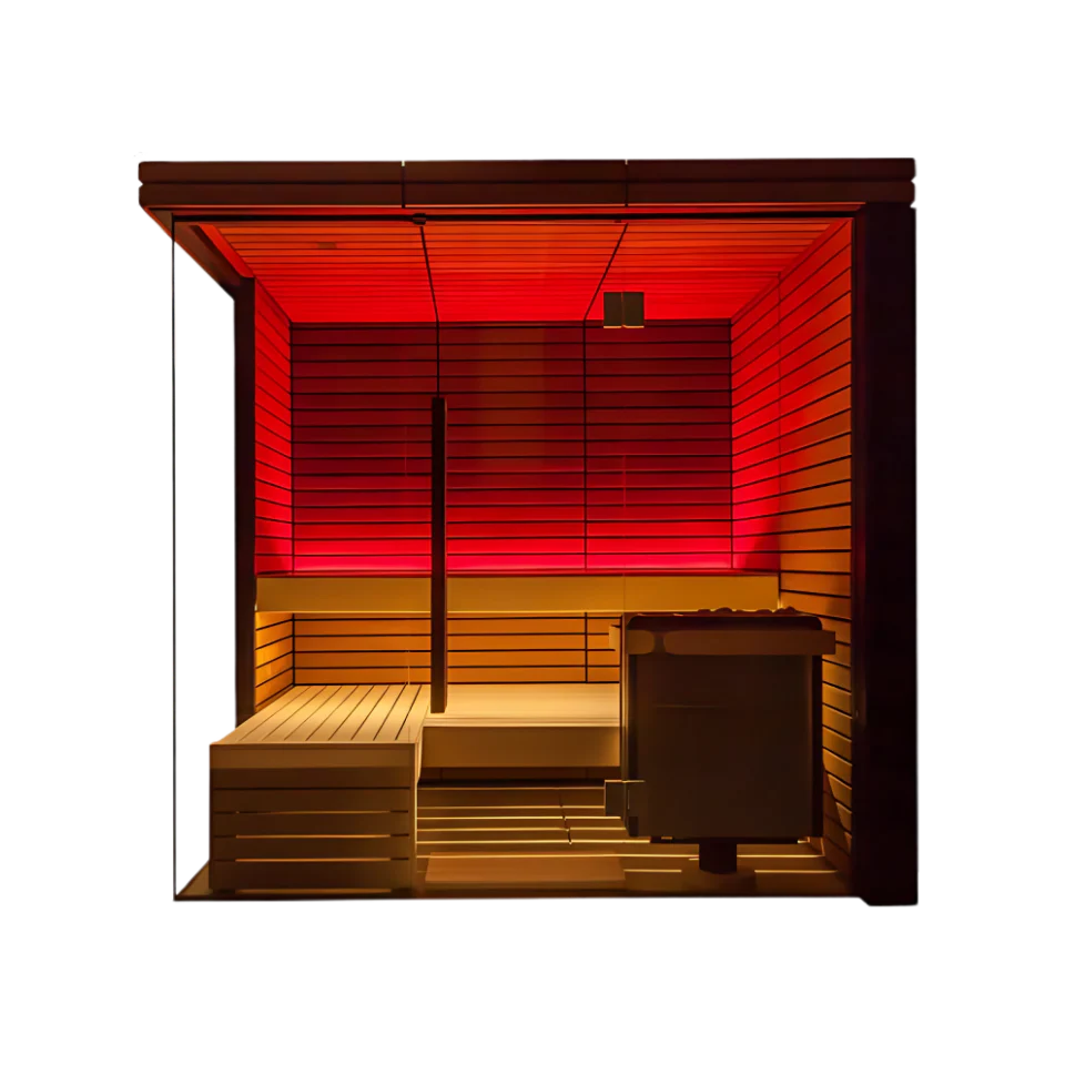 Harvia Lindea View Thermo-Lime Wood, 2–6 Person - Indoor Traditional Sauna