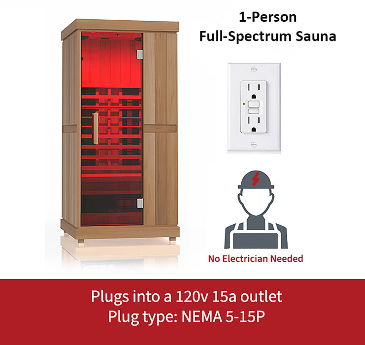 PRE-ORDER AUGUST 2026:  Finnmark FD-1 Full Spectrum Indoor Infrared Sauna – 1-Person