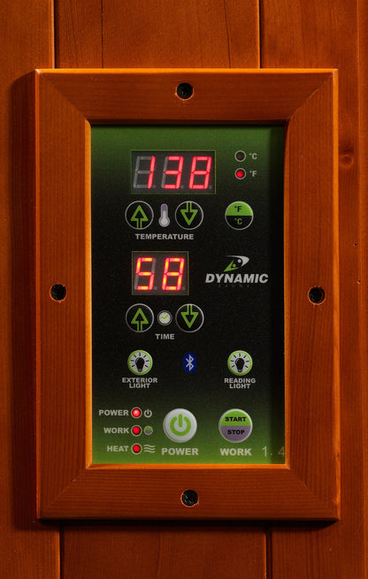 Dynamic "Bergamo" Ultra Low EMF FAR Indoor Infrared Sauna | DYN-6440-01 Elite | 4 Person | Natural Hemlock Wood | Home Spa