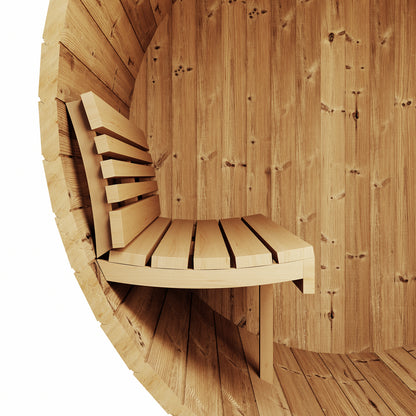 SaunaLife Model E6 Traditional Outdoor Barrel Sauna | ERGO-Series | 3-Person