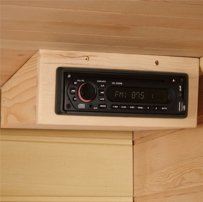 MAXXUS Low EMF FAR Infrared Indoor Sauna | MX-K306-01 Red Cedar | 3 Person | Natural Canadian Red Cedar | Home Spa