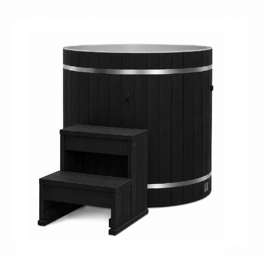 Dynamic Cold Therapy PVC Barrel | PVC Cold Plunge Tub | DCT-B-042-PLPC-34-BLK | Black