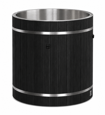 Dynamic Cold Therapy Barrel | Stainless Steel Cold Plunge Tub | DCT-B-042-SSPC-34-BLK | Black