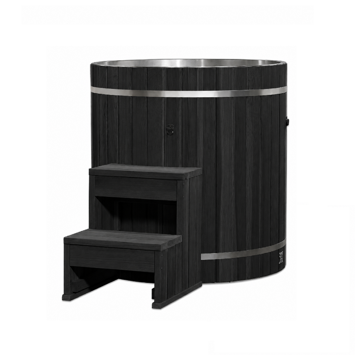 Dynamic Cold Therapy Barrel | Stainless Steel Cold Plunge Tub | DCT-B-042-SSPC-34-BLK | Black