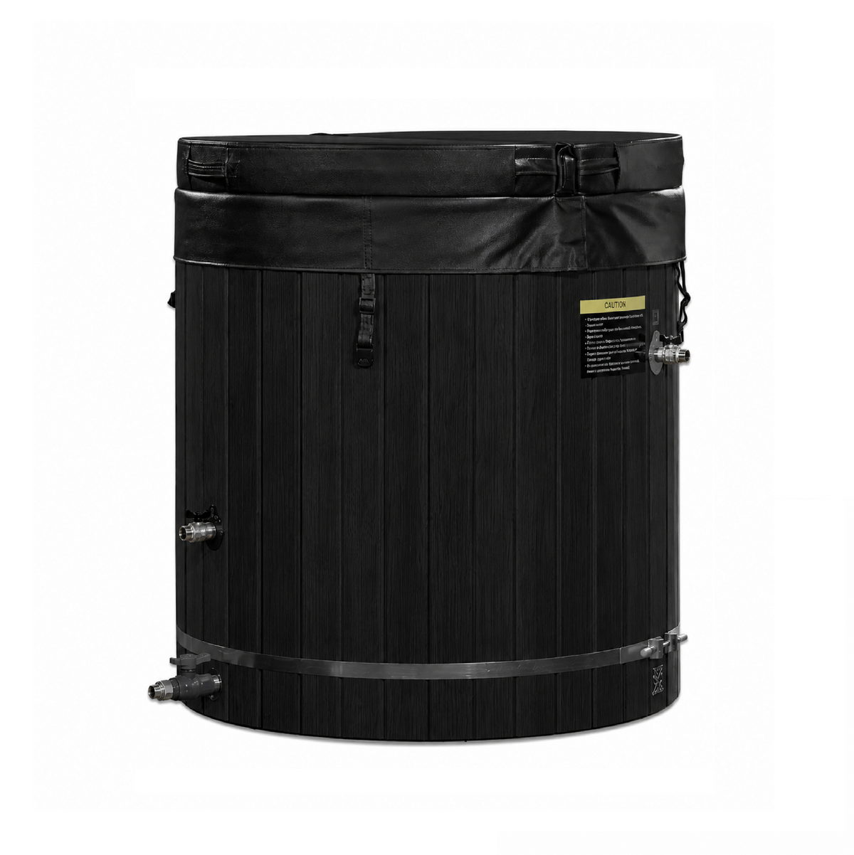 Dynamic Cold Therapy Barrel | Stainless Steel Cold Plunge Tub | DCT-B-042-SSPC-34-BLK | Black