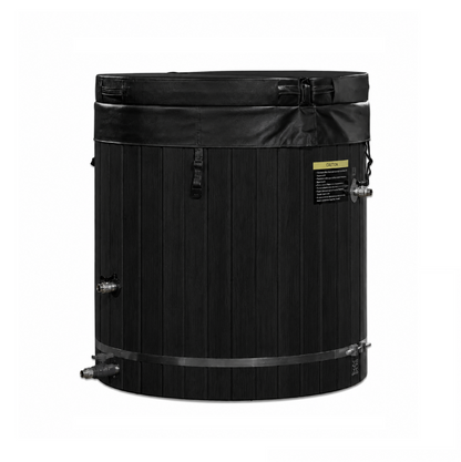 Dynamic Cold Therapy Barrel | Stainless Steel Cold Plunge Tub | DCT-B-042-SSPC-34-BLK | Black