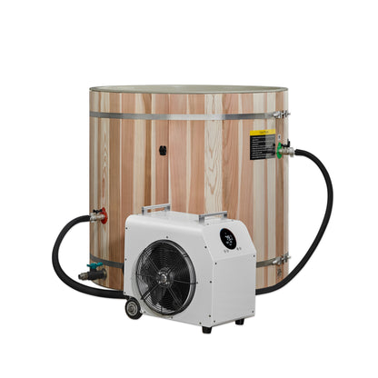 Dynamic Cold Therapy PVC Barrel Cold Plunge |DCT-B-042-PLPC-34 | Outdoor/Indoor Use | WIFI-Enabled Chiller Optional