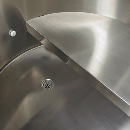 Dynamic Cold Therapy Barrel Stainless Steel Cold Plunge | DCT-B-042-SSPC-34 | Outdoor/Indoor Use | WIFI-Enabled Chiller Optional