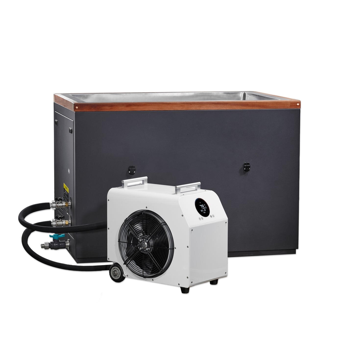 Dynamic Cold Therapy "CUBOID" 304 Stainless Steel Cold Plunge - DCT-S-050-NS-34 | Outdoor/Indoor Use | WiFi-Enabled Chiller Optional