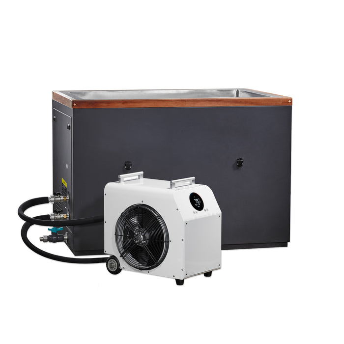 Dynamic Cold Therapy "CUBOID" DCT 304 Stainless Steel (XL) Cold Plunge - DCT-S-055-NS-34 | Outdoor/Indoor Use | WiFi-Enabled Chiller Optional