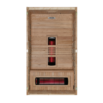 Dynamic Santorini | 1-2 Person Full Spectrum Infrared Indoor Sauna | DYN-6009-03 FS | Canadian Hemlock