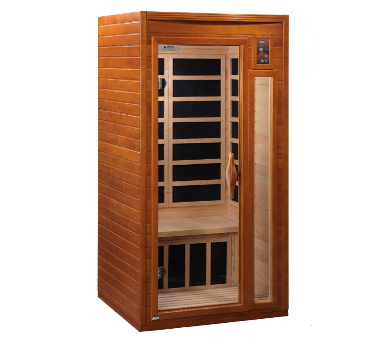 DYNAMIC "Barcelona" Elite Edition Ultra Low EMF Far Infrared Indoor Sauna | DYN-6106-01 Elite | 1-2 Person | Natural Hemlock Wood | Home Spa