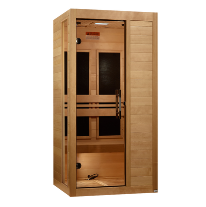 *New 2026 Model* Dynamic "Veneto" Ultra Low EMF FAR Indoor Infrared Sauna | DYN-6115-05 Elite | 1-2 Person | Natural Hemlock Wood | Home Spa
