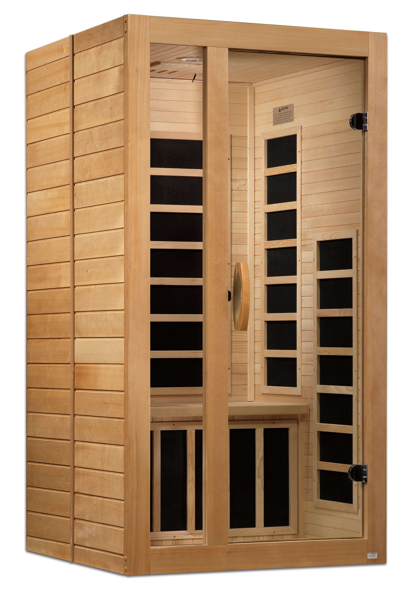 Dynamic "Gracia" Ultra Low EMF FAR Indoor Infrared Sauna | DYN-6119-01 Elite | 1-2 Person | Natural Hemlock Wood | Home Spa