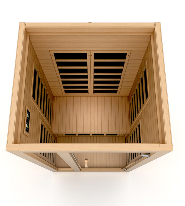 ***New 2026 Model*** Dynamic "Gracia" Ultra Low EMF FAR Indoor Infrared Sauna | DYN-6119-01 Elite | 1-2 Person | Natural Hemlock Wood | Home Spa