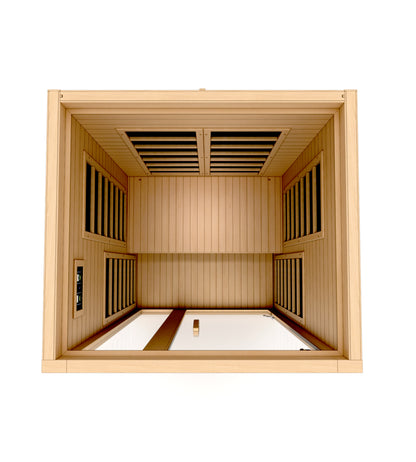 Dynamic "Gracia" Ultra Low EMF FAR Indoor Infrared Sauna | DYN-6119-01 Elite | 1-2 Person | Natural Hemlock Wood | Home Spa