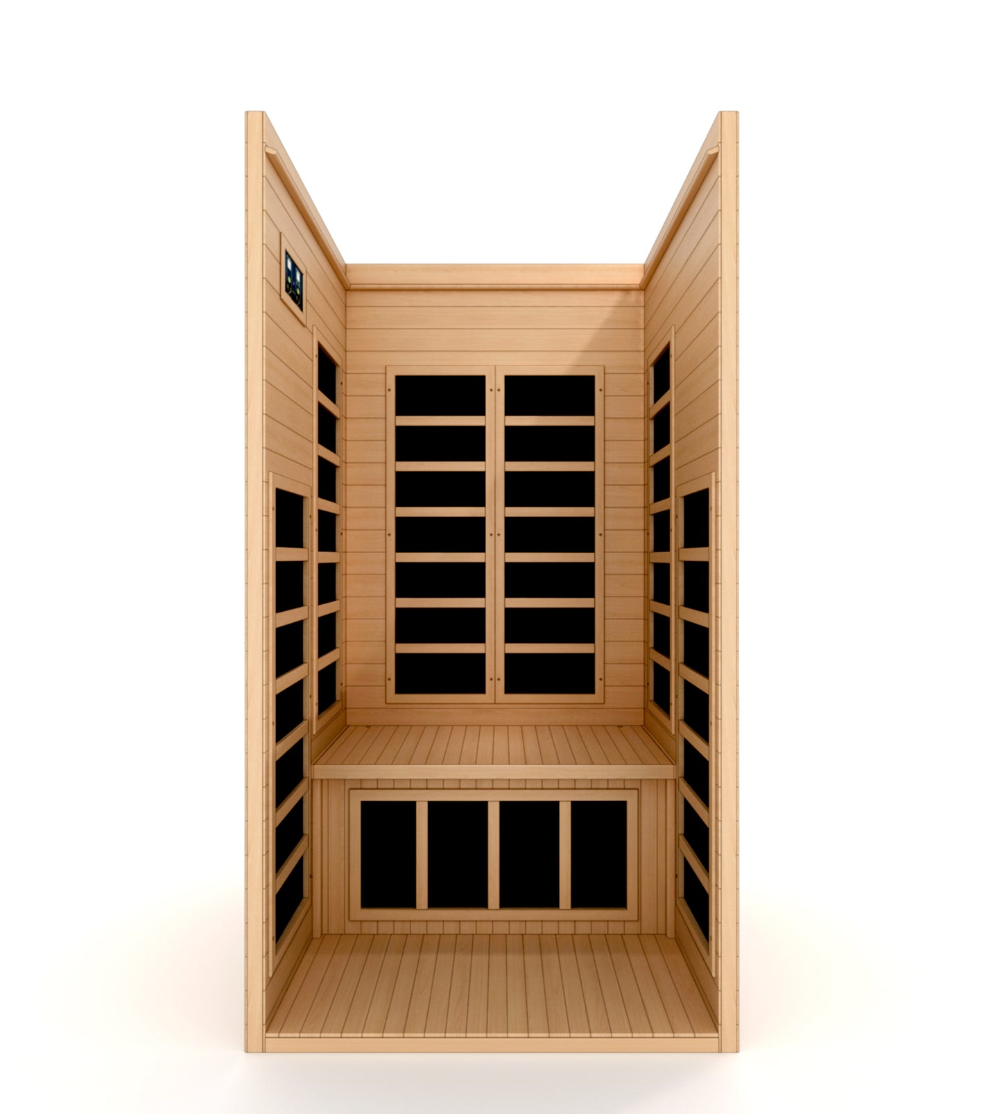 Dynamic "Gracia" Ultra Low EMF FAR Indoor Infrared Sauna | DYN-6119-01 Elite | 1-2 Person | Natural Hemlock Wood | Home Spa
