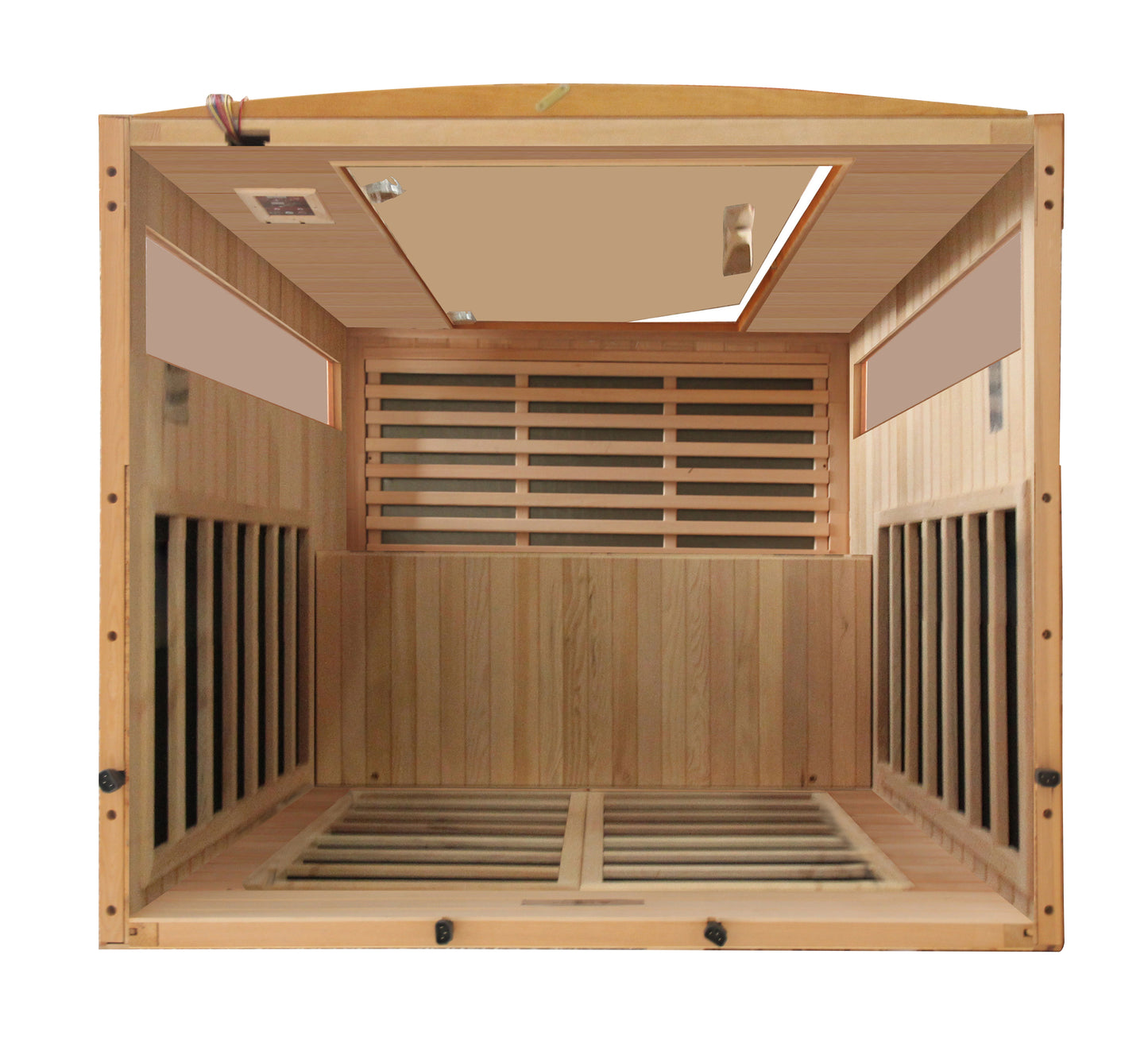 Dynamic "Versailles" Ultra Low EMF FAR Indoor Infrared Sauna | DYN-6202-03 Elite |2 Person | Natural Hemlock Wood | Home Spa