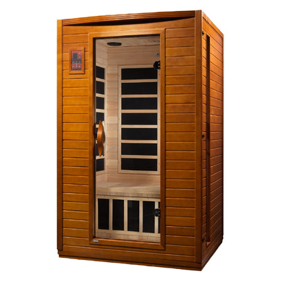 Dynamic "Versailles" Ultra Low EMF FAR Indoor Infrared Sauna | DYN-6202-03 Elite |2 Person | Natural Hemlock Wood | Home Spa