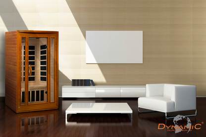 DYNAMIC "San Marino" Elite Edition Ultra Low EMF Far Infrared Indoor Sauna | DYN-6206-01-Elite | 2 Person | Natural Hemlock Wood | Home Spa