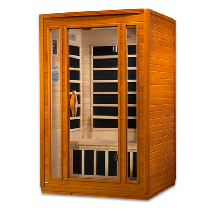 DYNAMIC "San Marino" Elite Edition Ultra Low EMF Far Infrared Indoor Sauna | DYN-6206-01-Elite | 2 Person | Natural Hemlock Wood | Home Spa