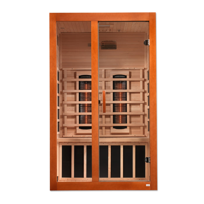 DYNAMIC "Santiago" Full Spectrum Infrared Indoor Sauna |  DYN-6209-03 FS | 2 Person | Canadian Hemlock Wood | Home Spa