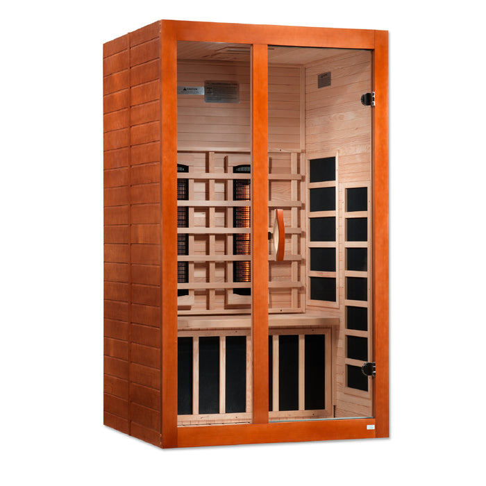 DYNAMIC "Santiago" Full Spectrum Infrared Indoor Sauna |  DYN-6209-03 FS | 2 Person | Canadian Hemlock Wood | Home Spa