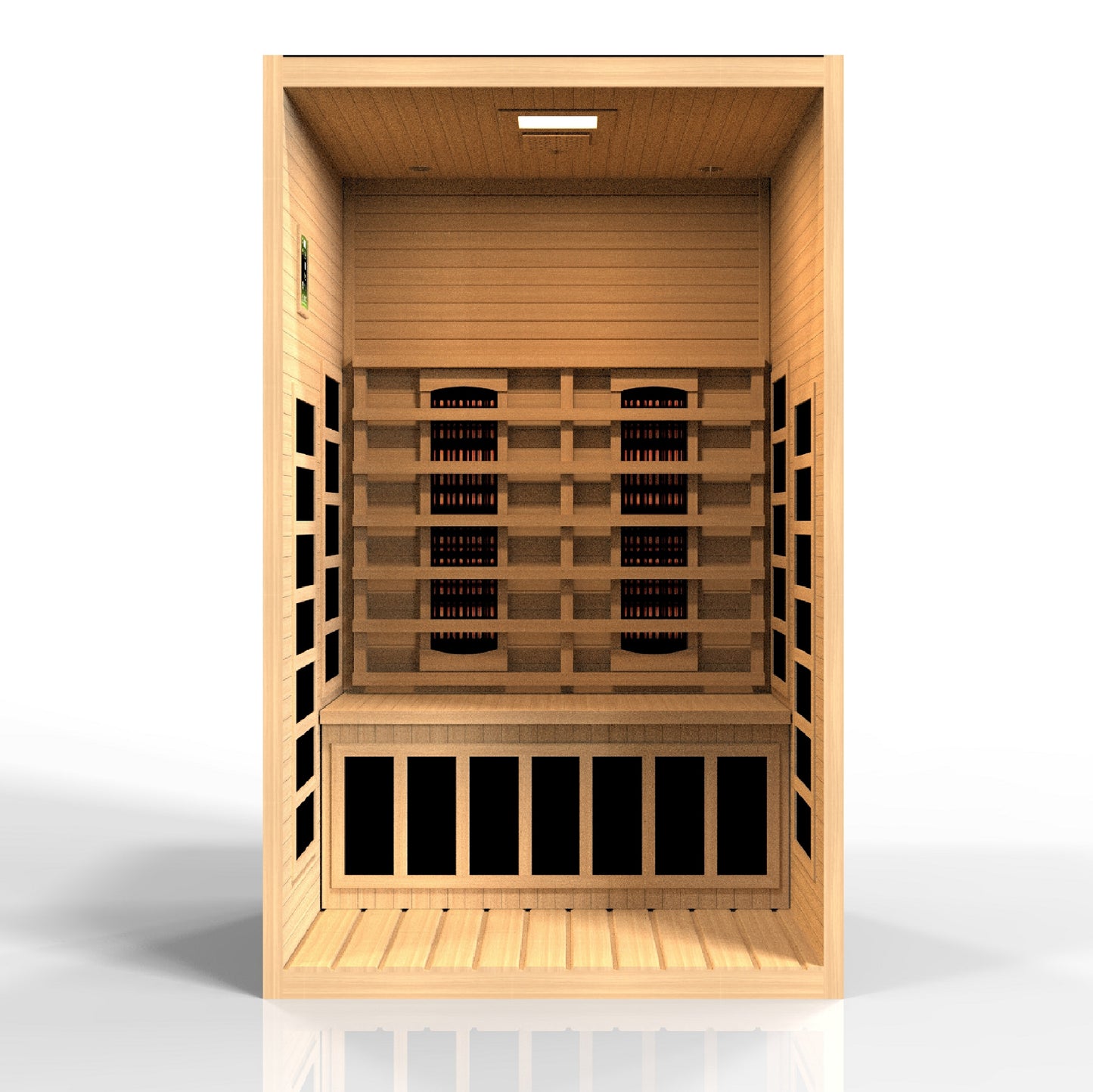 DYNAMIC "Santiago" Full Spectrum Infrared Indoor Sauna |  DYN-6209-03 FS | 2 Person | Canadian Hemlock Wood | Home Spa