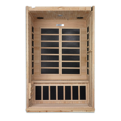 DYNAMIC "Venice" Elite Ultra Low EMF (Under 3MG) FAR Infrared Indoor Sauna | DYN-6210-01 Elite | 2 Person | Natural Canadian Hemlock | Home Spa
