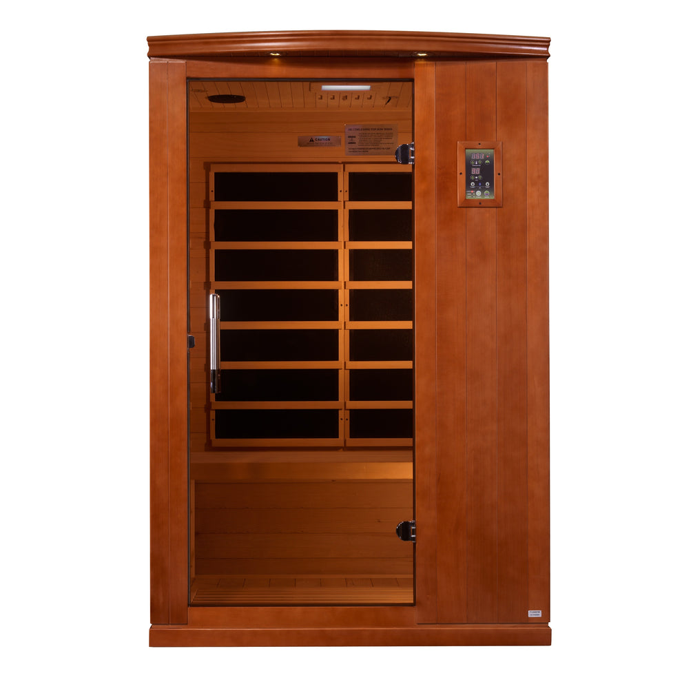 Dynamic "Venice Limited Elite" Ultra Low EMF FAR Indoor Infrared Sauna | DYN-6210-04 | 2 Person | Natural Hemlock Wood | Home Spa