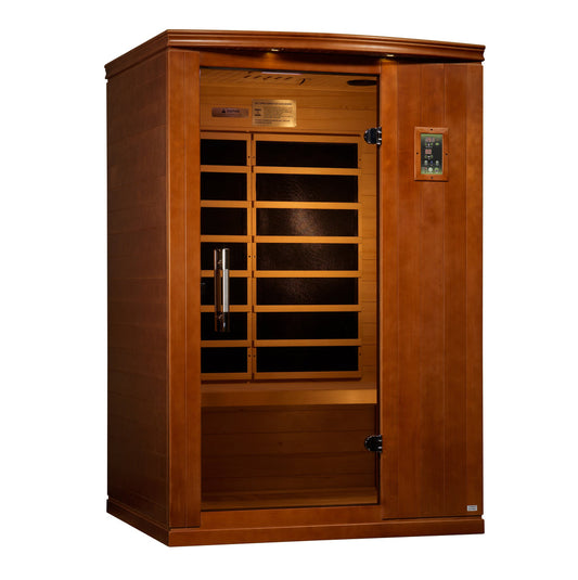 Dynamic "Venice Limited Elite" Ultra Low EMF FAR Indoor Infrared Sauna | DYN-6210-04 | 2 Person | Natural Hemlock Wood | Home Spa
