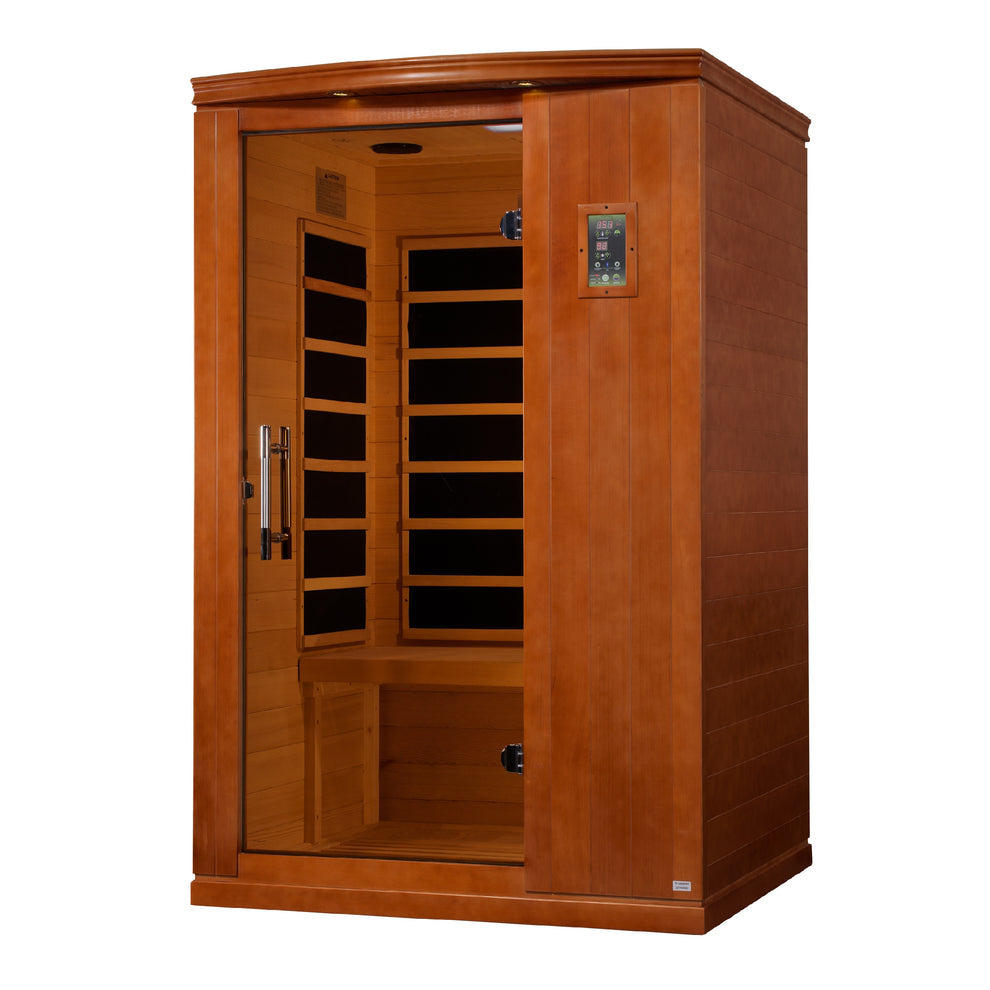 Dynamic "Venice Limited Elite" Ultra Low EMF FAR Indoor Infrared Sauna | DYN-6210-04 | 2 Person | Natural Hemlock Wood | Home Spa
