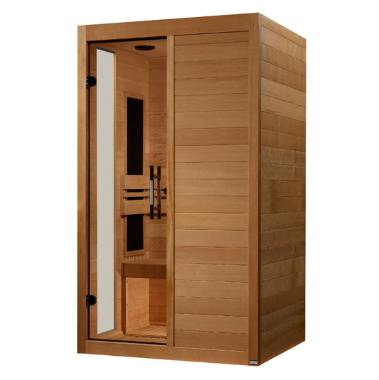 *New 2026 Model* Dynamic "Lucca" Ultra Low EMF FAR Indoor Infrared Sauna | DYN-6215-05 Elite | 2 Person | Natural Hemlock Wood | Home Spa