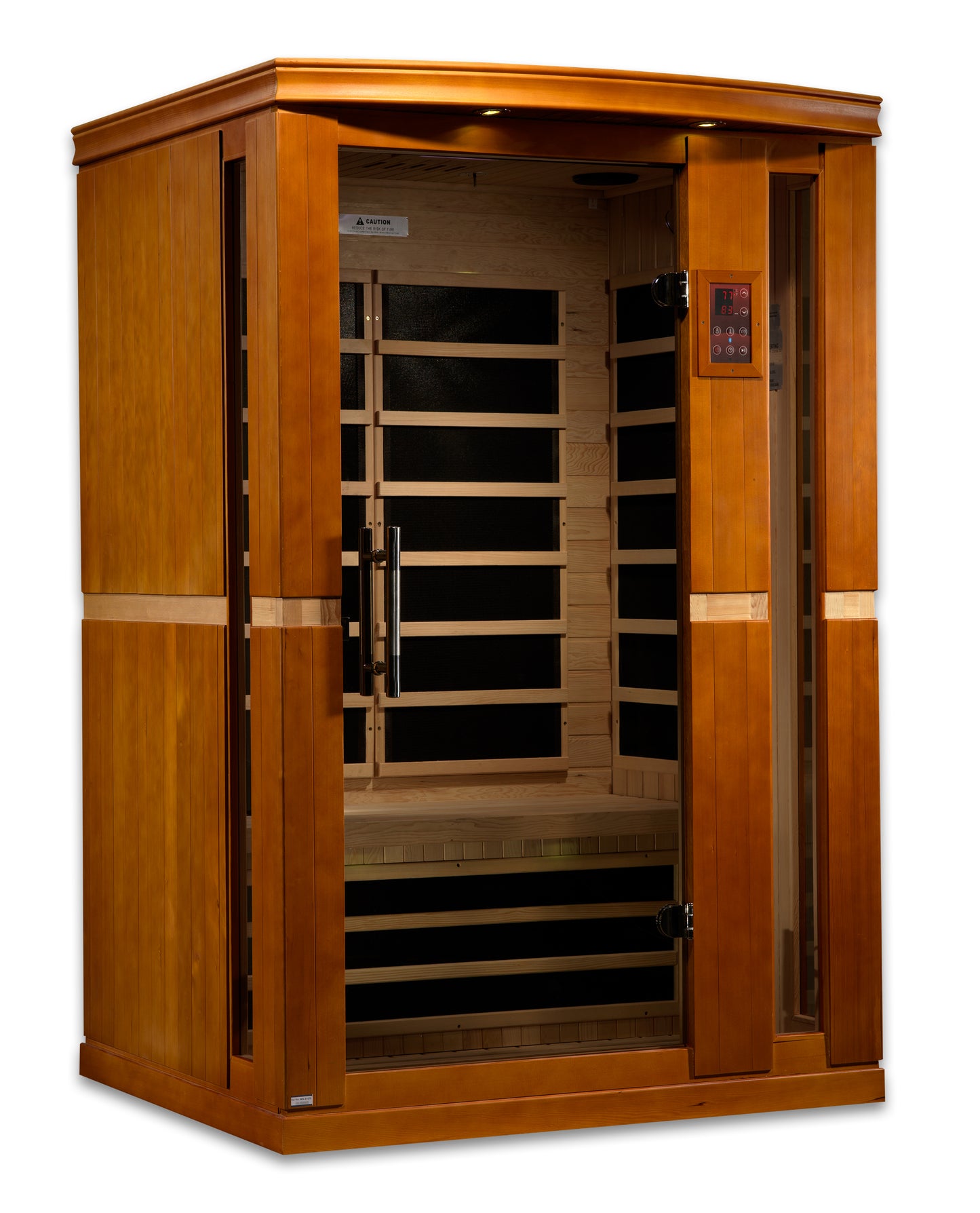 Dynamic "Vittoria" Ultra Low EMF FAR Indoor Infrared Sauna | DYN-6220-01 Elite | 2 Person | Natural Hemlock Wood | Home Spa