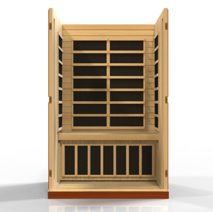 DYNAMIC "Vittoria" Edition Low EMF Far Infrared Indoor Sauna | DYN-6220-01 | 2 Person | Natural Hemlock Wood | Home Spa