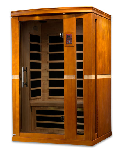 Dynamic "Vittoria" Ultra Low EMF FAR Indoor Infrared Sauna | DYN-6220-01 Elite | 2 Person | Natural Hemlock Wood | Home Spa