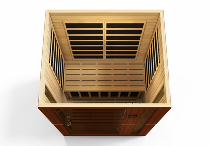 Dynamic "Vittoria" Ultra Low EMF FAR Indoor Infrared Sauna | DYN-6220-01 Elite | 2 Person | Natural Hemlock Wood | Home Spa