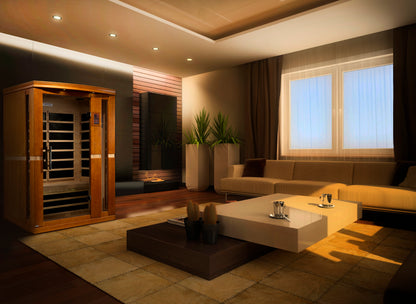DYNAMIC "Vittoria" Edition Low EMF Far Infrared Indoor Sauna | DYN-6220-01 | 2 Person | Natural Hemlock Wood | Home Spa