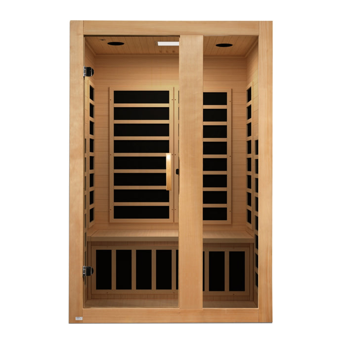 ***New 2026 Model*** Dynamic "Serena"  Low EMF FAR Indoor Infrared Sauna | DYN-6229-01 | 2 Person | Natural Hemlock Wood | Home Spa