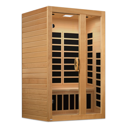 ***New 2026 Model*** Dynamic "Serena" Ultra Low EMF FAR Indoor Infrared Sauna |DYN-6229-01 Elite |2 Person | Natural Hemlock Wood | Home Spa