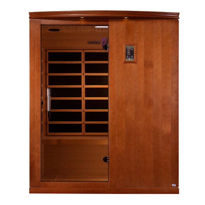 Dynamic "Madrid Limited Elite" Ultra Low EMF FAR Indoor Infrared Sauna | DYN-6310-04 Elite | 3 Person | Natural Hemlock Wood | Home Spa