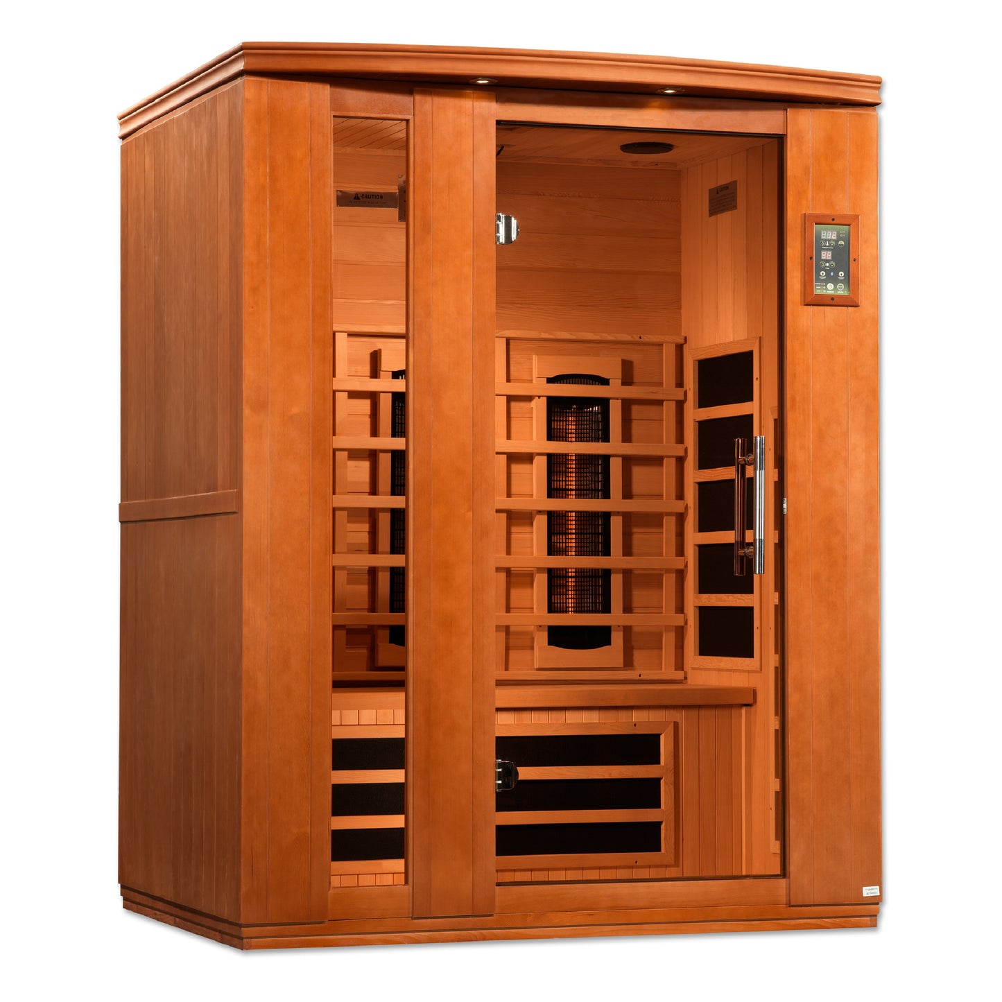 DYNAMIC "Lugano" Full Spectrum Near Zero Infrared Indoor Sauna |  DYN-6336-03 FS | 3 Person | Natural Canadian Hemlock Wood | Home Spa