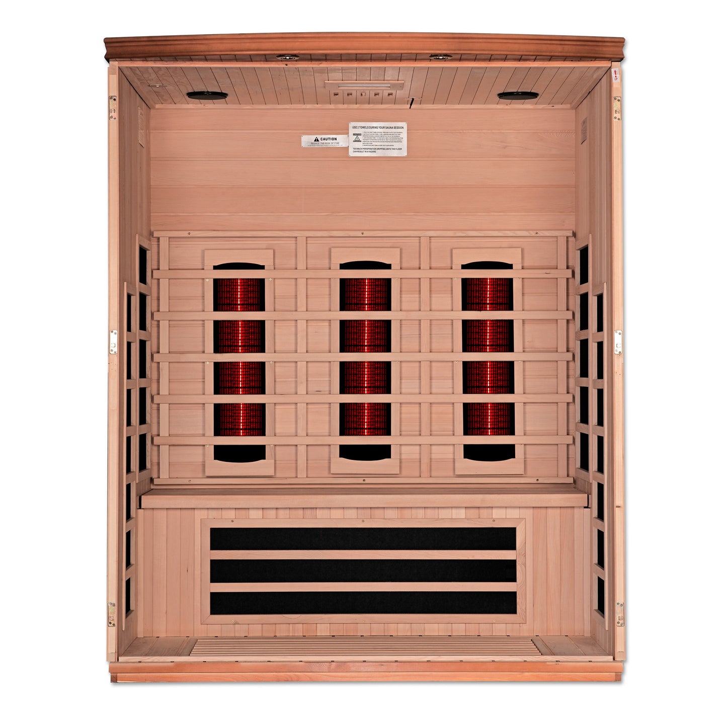 DYNAMIC "Lugano" Full Spectrum Near Zero Infrared Indoor Sauna |  DYN-6336-03 FS | 3 Person | Natural Canadian Hemlock Wood | Home Spa