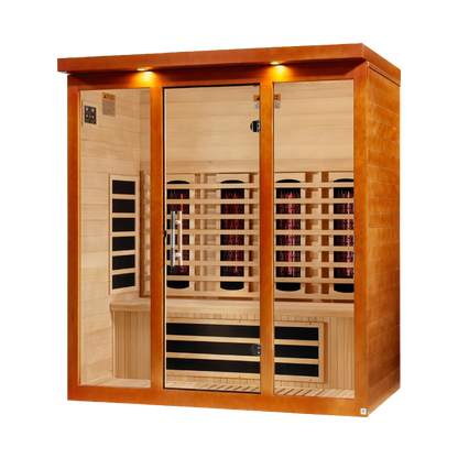 Dynamic Vila Grande | 4-Person Full Spectrum Infrared Indoor Sauna | DYN-6415-03 FS | Canadian Hemlock