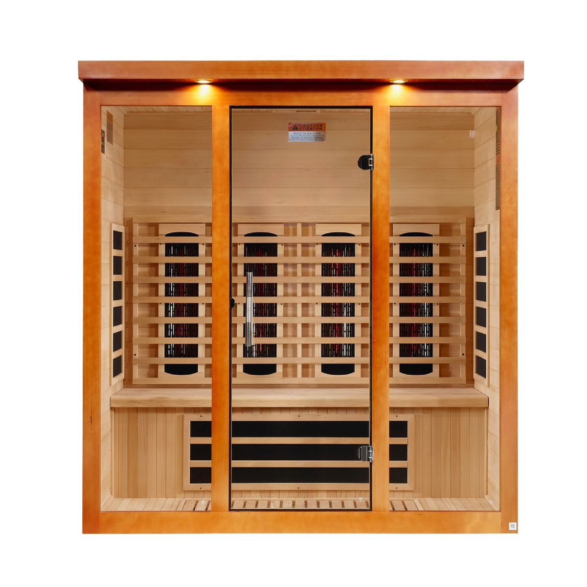 Dynamic Vila Grande | 4-Person Full Spectrum Infrared Indoor Sauna | DYN-6415-03 FS | Canadian Hemlock