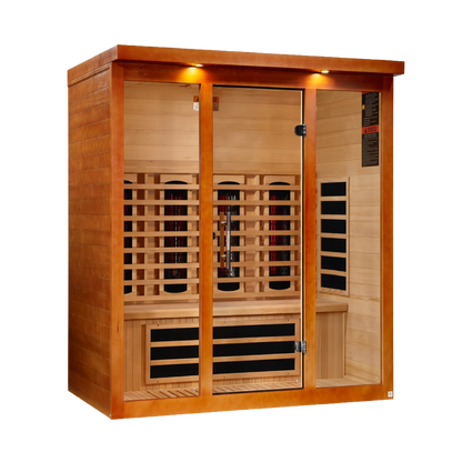 Dynamic Vila Grande | 4-Person Full Spectrum Infrared Indoor Sauna | DYN-6415-03 FS | Canadian Hemlock