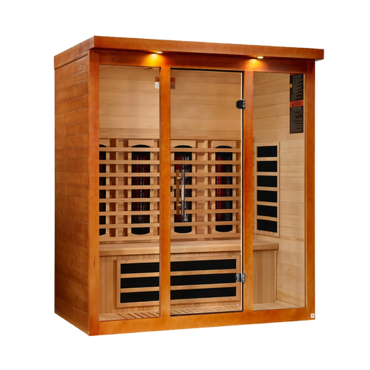 Dynamic Vila Grande | 4-Person Full Spectrum Infrared Indoor Sauna | DYN-6415-03 FS | Canadian Hemlock