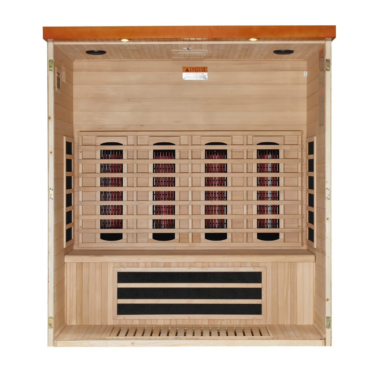 Dynamic Vila Grande | 4-Person Full Spectrum Infrared Indoor Sauna | DYN-6415-03 FS | Canadian Hemlock