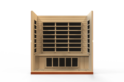 Dynamic "Bergamo" Ultra Low EMF FAR Indoor Infrared Sauna | DYN-6440-01 Elite | 4 Person | Natural Hemlock Wood | Home Spa