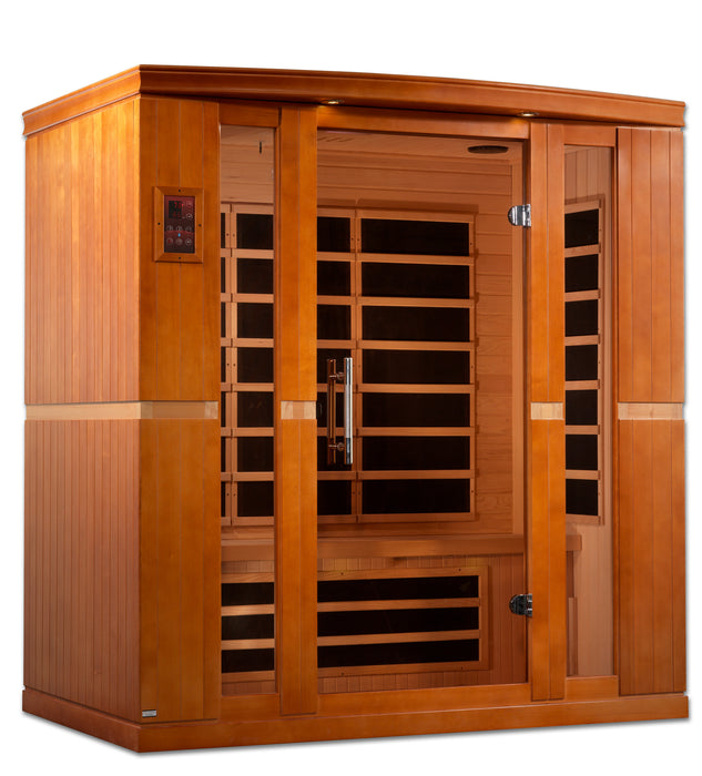 Dynamic "Bergamo" Ultra Low EMF FAR Indoor Infrared Sauna | DYN-6440-01 Elite | 4 Person | Natural Hemlock Wood | Home Spa